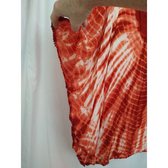 NWT Rainbow Rusty Orange Boho Embroidery Beach Swim Coverup Kimono One Size - Picture 4 of 14